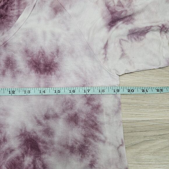 American Eagle Womens Purple Tie Dye Shirt Small Stretch Comfort - Picture 3 of 6